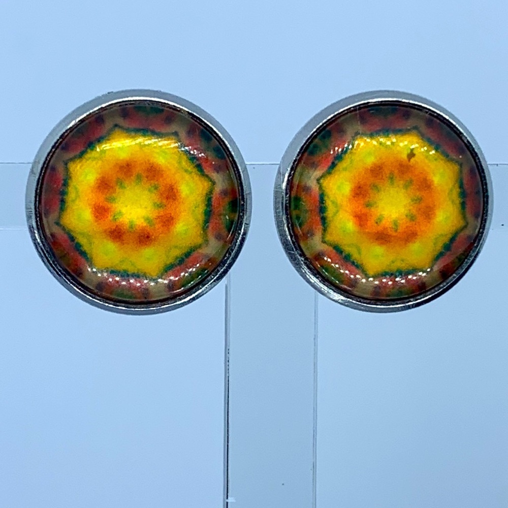 Faux Druzy Stud Stainless Steel Earrings Fashion Jewelry - Picture 6 of 6